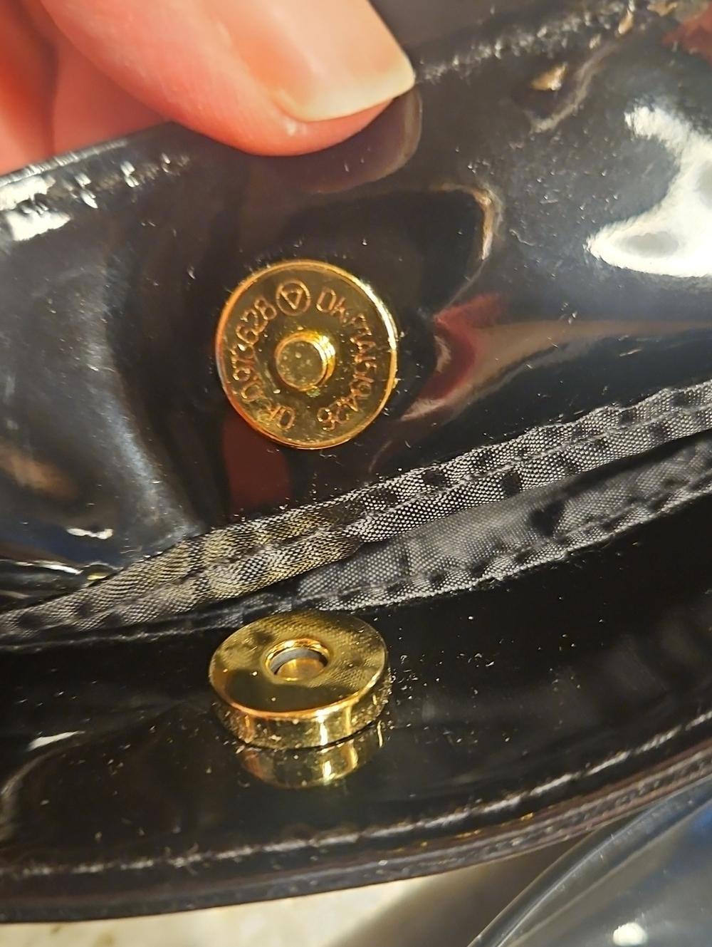 Harrods Black Plastic Tote - Vintage - Lined - Zip Pocket - Picture 8 of 11